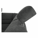 Casa si Gradina - Mobilier - Canapele si coltare - Coltare - Coltar, piele ecologica negru/material, model dreapta, SANTIAGO U - Infinity.ro