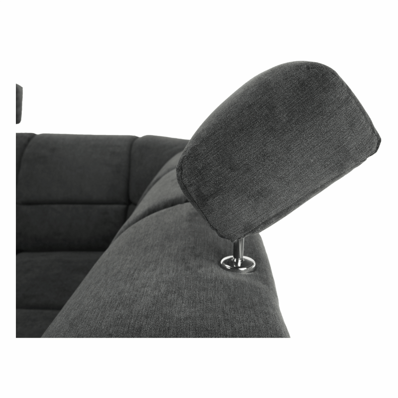 Casa si Gradina - Mobilier - Canapele si coltare - Coltare - Coltar, piele ecologica negru/material, model dreapta, SANTIAGO U - Infinity.ro