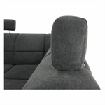 Casa si Gradina - Mobilier - Canapele si coltare - Coltare - Coltar, piele ecologica negru/material, model dreapta, SANTIAGO U - Infinity.ro