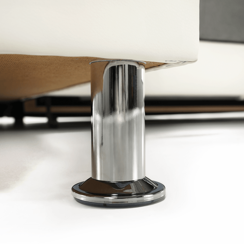 Casa si Gradina - Mobilier - Canapele si coltare - Coltare - Coltar mic, piele ecologica alb/material textil gri, model stanga, SANTIAGO - Infinity.ro