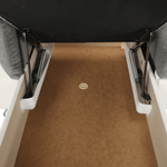 Casa si Gradina - Mobilier - Canapele si coltare - Coltare - Coltar mic, piele ecologica alb/material textil gri, model stanga, SANTIAGO - Infinity.ro