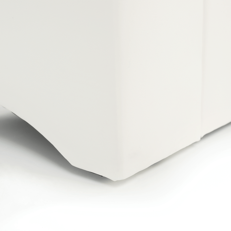 Casa si Gradina - Mobilier - Canapele si coltare - Coltare - Coltar mic, piele ecologica alb/material textil gri, model stanga, SANTIAGO - Infinity.ro