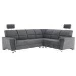 Casa si Gradina - Mobilier - Canapele si coltare - Coltare - Coltar extensibil, material textil gri, model dreapta, SANTIAGO - Infinity.ro