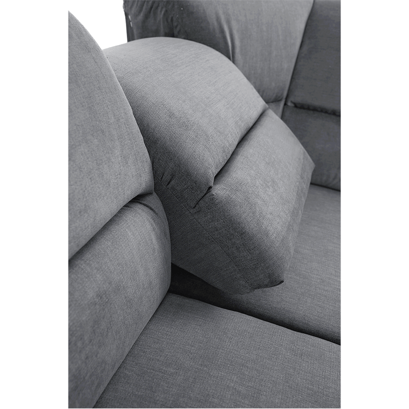 Casa si Gradina - Mobilier - Canapele si coltare - Coltare - Coltar extensibil, material textil gri, model dreapta, SANTIAGO - Infinity.ro