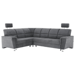 Casa si Gradina - Mobilier - Canapele si coltare - Coltare - Coltar extensibil, material textil gri, model stanga, SANTIAGO - Infinity.ro