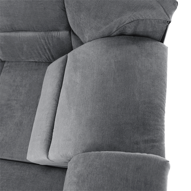 Casa si Gradina - Mobilier - Canapele si coltare - Coltare - Coltar extensibil, material textil gri, model dreapta, SANTIAGO - Infinity.ro