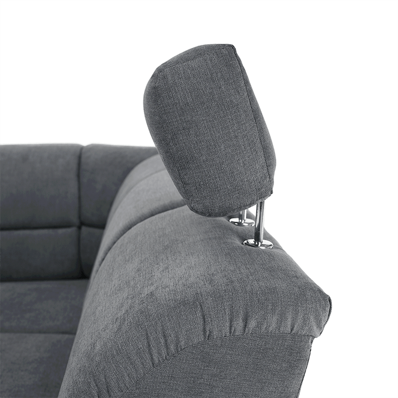 Casa si Gradina - Mobilier - Canapele si coltare - Coltare - Coltar extensibil, material textil gri, model dreapta, SANTIAGO - Infinity.ro