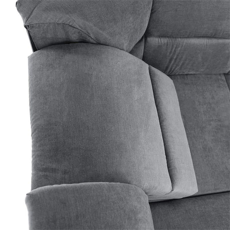 Casa si Gradina - Mobilier - Canapele si coltare - Coltare - Coltar extensibil, material textil gri, model stanga, SANTIAGO - Infinity.ro