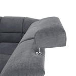 Casa si Gradina - Mobilier - Canapele si coltare - Coltare - Coltar extensibil, material textil gri, model dreapta, SANTIAGO - Infinity.ro