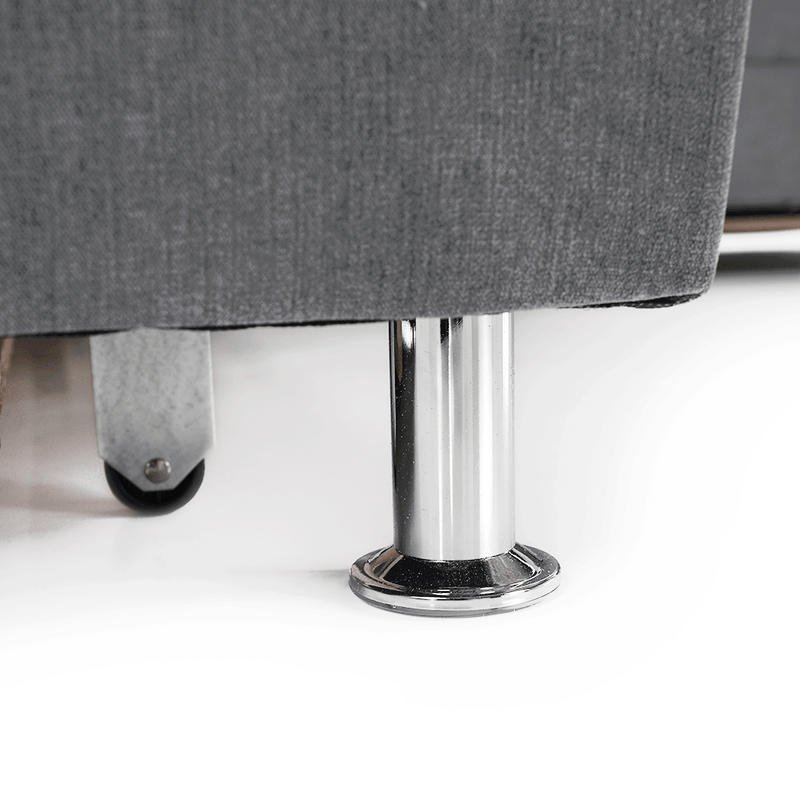 Casa si Gradina - Mobilier - Canapele si coltare - Coltare - Coltar extensibil, material textil gri, model stanga, SANTIAGO - Infinity.ro