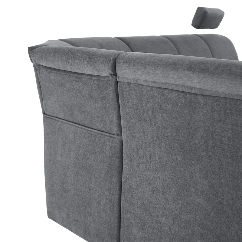 Casa si Gradina - Mobilier - Canapele si coltare - Coltare - Coltar extensibil, material textil gri, model stanga, SANTIAGO - Infinity.ro