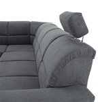 Casa si Gradina - Mobilier - Canapele si coltare - Coltare - Coltar extensibil, material textil gri, model stanga, SANTIAGO - Infinity.ro