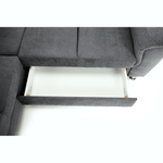 Casa si Gradina - Mobilier - Canapele si coltare - Coltare - Coltar extensibil, material textil gri, model dreapta, SANTIAGO - Infinity.ro