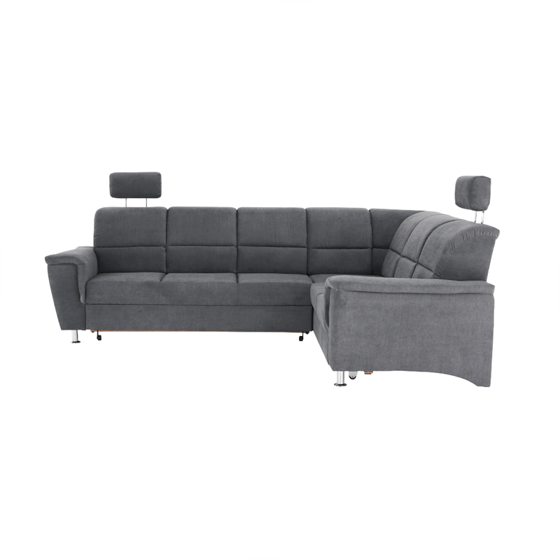 Casa si Gradina - Mobilier - Canapele si coltare - Coltare - Coltar extensibil, material textil gri, model dreapta, SANTIAGO - Infinity.ro