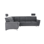 Casa si Gradina - Mobilier - Canapele si coltare - Coltare - Coltar extensibil, material textil gri, model stanga, SANTIAGO - Infinity.ro