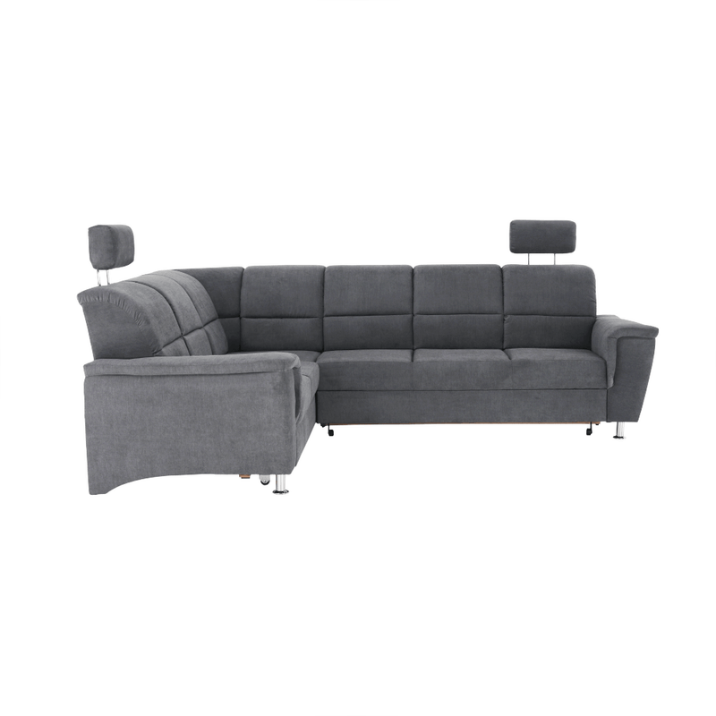 Casa si Gradina - Mobilier - Canapele si coltare - Coltare - Coltar extensibil, material textil gri, model stanga, SANTIAGO - Infinity.ro