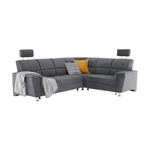 Casa si Gradina - Mobilier - Canapele si coltare - Coltare - Coltar extensibil, material textil gri, model dreapta, SANTIAGO - Infinity.ro