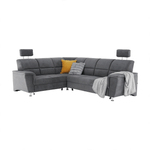 Casa si Gradina - Mobilier - Canapele si coltare - Coltare - Coltar extensibil, material textil gri, model stanga, SANTIAGO - Infinity.ro