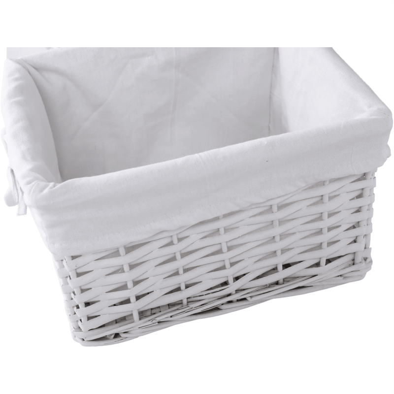 Casa si Gradina - Mobilier - Organizare si depozitare - Bancute - Banca cu 3 cosuri, alb, RAFAELLO - Infinity.ro