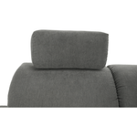 Casa si Gradina - Mobilier - Canapele si coltare - Coltare - Coltar mic, piele ecologica alb/material textil gri, model dreapta, SANTIAGO Coltar MIC - Infinity.ro