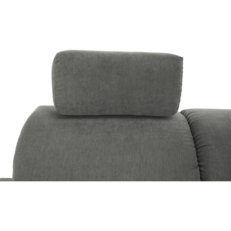 Casa si Gradina - Mobilier - Canapele si coltare - Coltare - Coltar mic, piele ecologica alb/material textil gri, model dreapta, SANTIAGO Coltar MIC - Infinity.ro