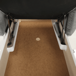 Casa si Gradina - Mobilier - Canapele si coltare - Coltare - Coltar mic, piele ecologica alb/material textil gri, model dreapta, SANTIAGO Coltar MIC - Infinity.ro