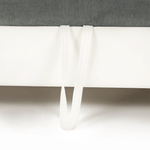 Casa si Gradina - Mobilier - Canapele si coltare - Coltare - Coltar mic, piele ecologica alb/material textil gri, model dreapta, SANTIAGO Coltar MIC - Infinity.ro