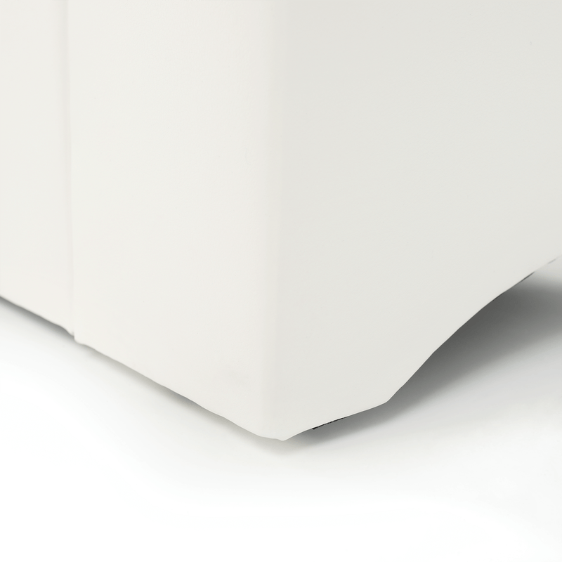 Casa si Gradina - Mobilier - Canapele si coltare - Coltare - Coltar mic, piele ecologica alb/material textil gri, model dreapta, SANTIAGO Coltar MIC - Infinity.ro