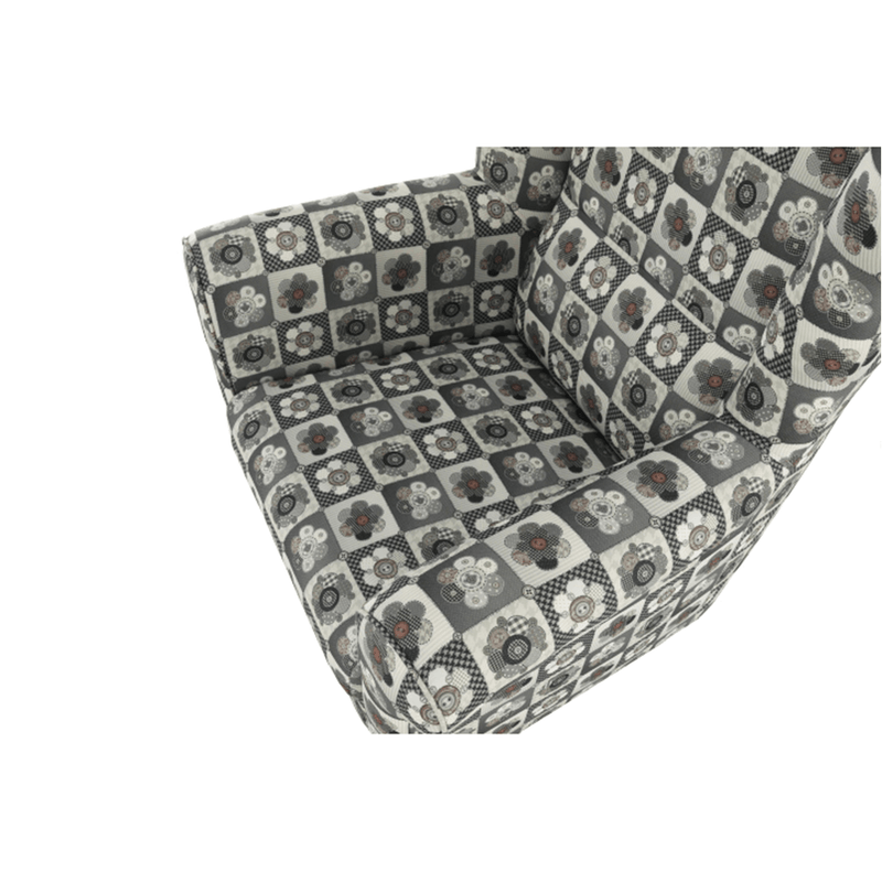 Casa si Gradina - Mobilier - Scaune si fotolii - Fotolii - Fotoliu cu taburet, material textil in stilul patchwork N1, ASTRID - Infinity.ro