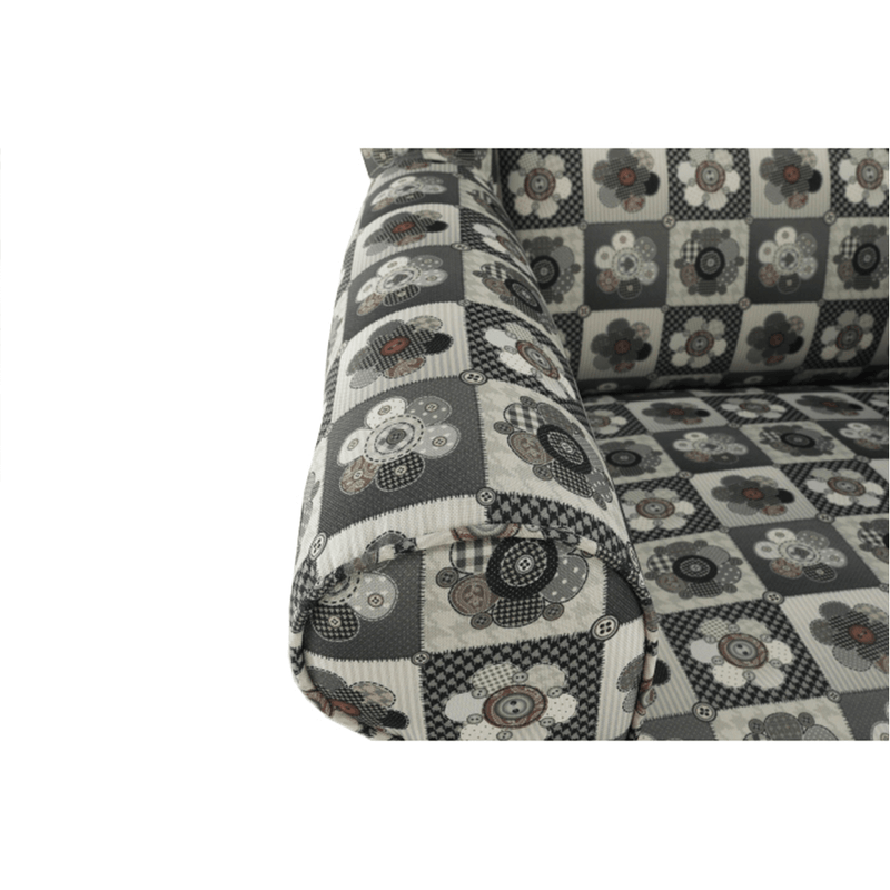 Casa si Gradina - Mobilier - Scaune si fotolii - Fotolii - Fotoliu cu taburet, material textil in stilul patchwork N1, ASTRID - Infinity.ro