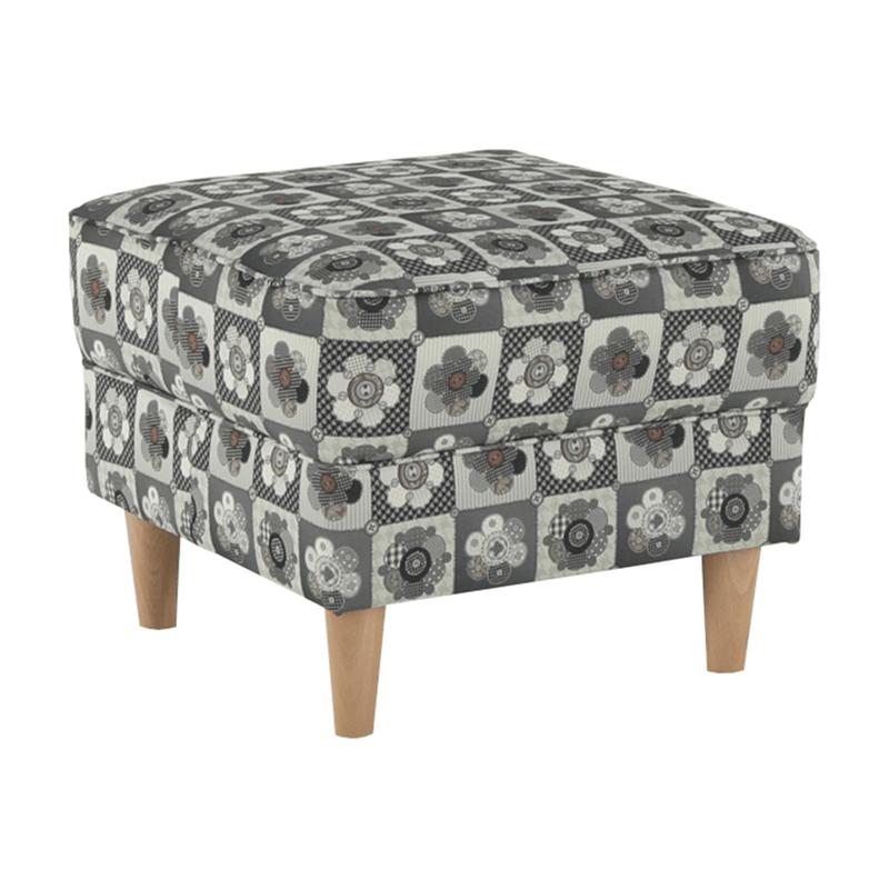 Casa si Gradina - Mobilier - Scaune si fotolii - Fotolii - Fotoliu cu taburet, material textil in stilul patchwork N1, ASTRID - Infinity.ro