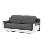 Casa si Gradina - Mobilier - Canapele si coltare - Canapele - Canapea, piele ecologica alba+gri/material textil gri, KARDYN - Infinity.ro