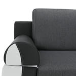 Casa si Gradina - Mobilier - Canapele si coltare - Canapele - Canapea, piele ecologica alba+gri/material textil gri, KARDYN - Infinity.ro