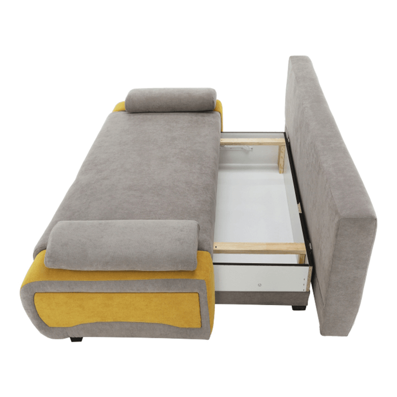 Casa si Gradina - Mobilier - Canapele si coltare - Canapele - Coltar extensibil, gri maroniu/galben, BOLIVIA - Infinity.ro