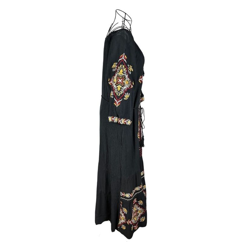 Fashion, accesorii si bijuterii - Femei - Imbracaminte femei - Rochii femei - Rochie dama casual RL25 negru/galben , marimea XL - Infinity.ro
