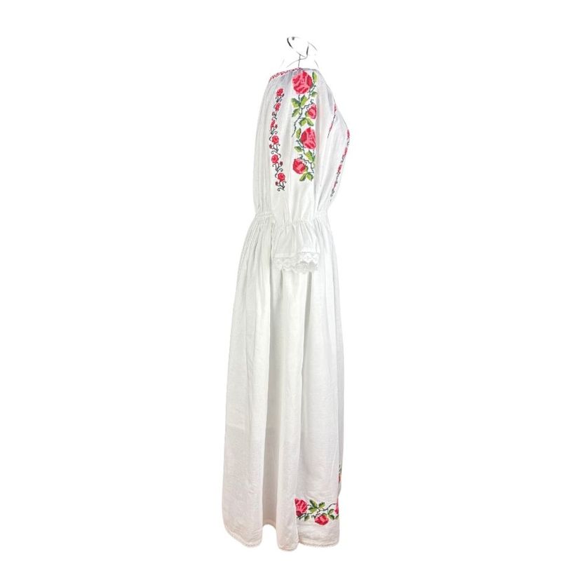 Fashion, accesorii si bijuterii - Femei - Imbracaminte femei - Rochii femei - Rochie dama casual RL25 alb/roz , marimea 3XL - Infinity.ro