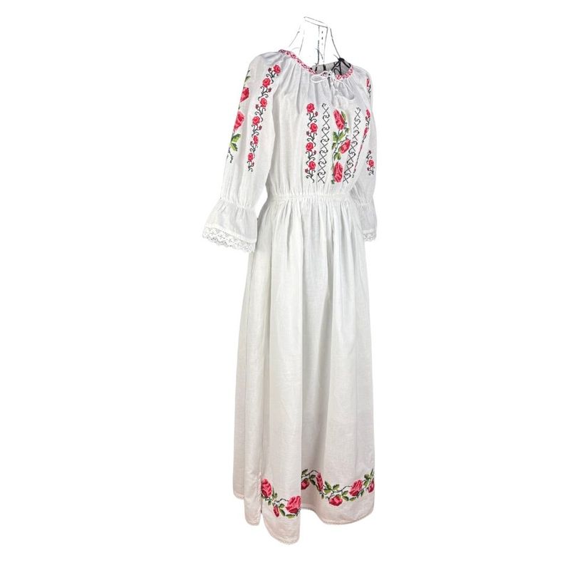 Fashion, accesorii si bijuterii - Femei - Imbracaminte femei - Rochii femei - Rochie dama casual RL25 alb/roz , marimea 3XL - Infinity.ro