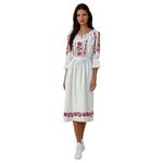 Fashion, accesorii si bijuterii - Femei - Imbracaminte femei - Rochii femei - Rochie dama casual RL25 alb/roz , marimea 2XL - Infinity.ro