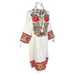Fashion, accesorii si bijuterii - Femei - Imbracaminte femei - Rochii femei - Rochie traditionala dama RL25 alb/verde , marimea S - Infinity.ro