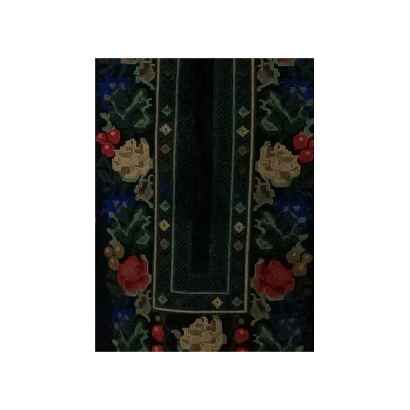 Fashion, accesorii si bijuterii - Femei - Imbracaminte femei - Rochii femei - Rochie traditionala R24, negru/albastru , marimea XL - Infinity.ro