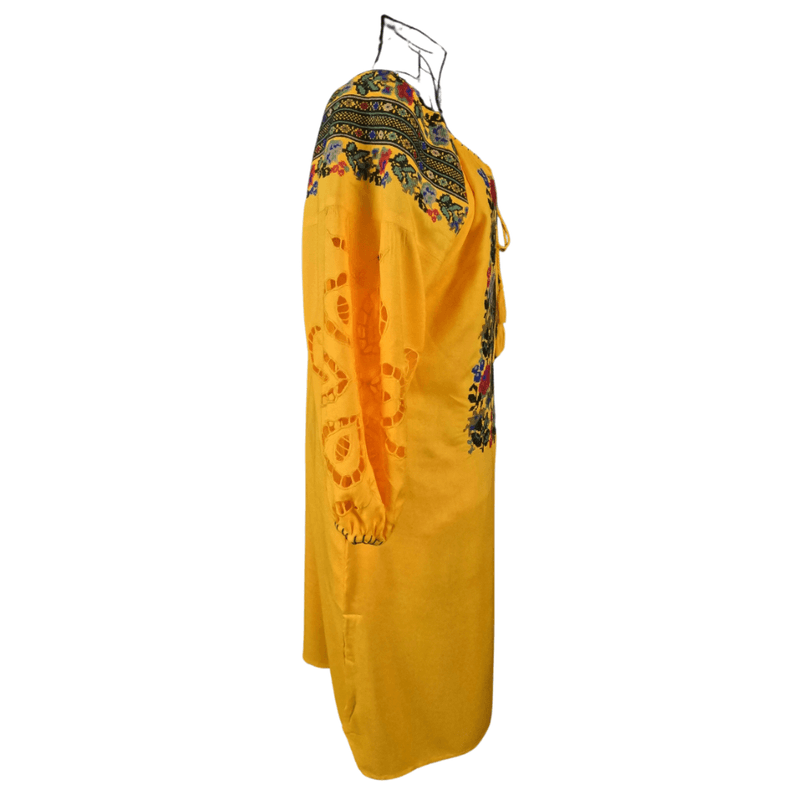 Fashion, accesorii si bijuterii - Femei - Imbracaminte femei - Rochii femei - Rochie traditionala dama R, galben , marimea S - Infinity.ro