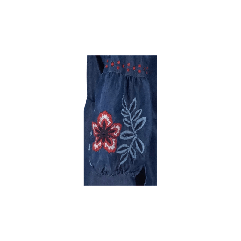 Fashion, accesorii si bijuterii - Femei - Imbracaminte femei - Rochii femei - Rochie traditionala dama R, albastru/rosu , marimea S - Infinity.ro