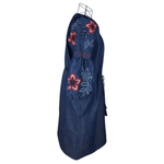 Fashion, accesorii si bijuterii - Femei - Imbracaminte femei - Rochii femei - Rochie traditionala dama R, albastru/rosu , marimea S - Infinity.ro