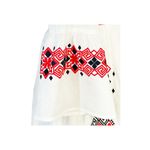 Fashion, accesorii si bijuterii - Femei - Imbracaminte femei - Rochii femei - Rochie casual dama R777, alb laptos/rosu , marime S, alb laptos/rosu - Infinity.ro