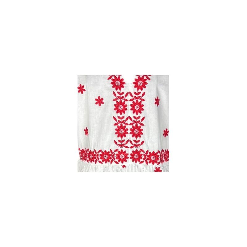 Fashion, accesorii si bijuterii - Femei - Imbracaminte femei - Rochii femei - Rochie dama S25 alb/rosu , marimea S - Infinity.ro