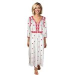 Fashion, accesorii si bijuterii - Femei - Imbracaminte femei - Rochii femei - Rochie dama S25 alb/rosu , marimea S - Infinity.ro