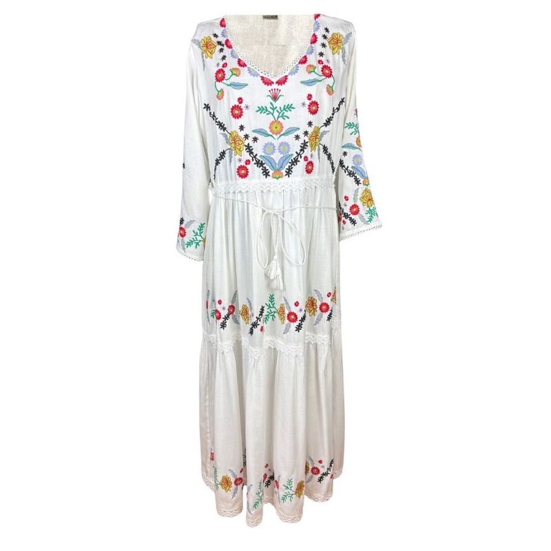 Fashion, accesorii si bijuterii - Femei - Imbracaminte femei - Rochii femei - Rochie dama casual A26 alb , marimea S - Infinity.ro
