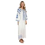 Fashion, accesorii si bijuterii - Femei - Imbracaminte femei - Rochii femei - Rochie dama S25 alb/albastru , marimea L - Infinity.ro
