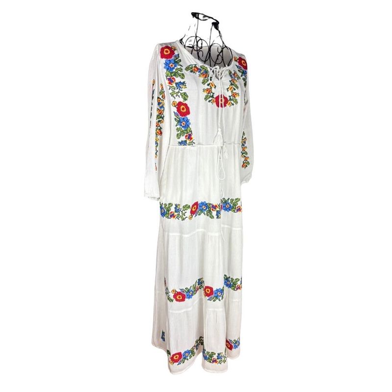 Fashion, accesorii si bijuterii - Femei - Imbracaminte femei - Rochii femei - Rochie dama S25 alb/galben , marimea M - Infinity.ro