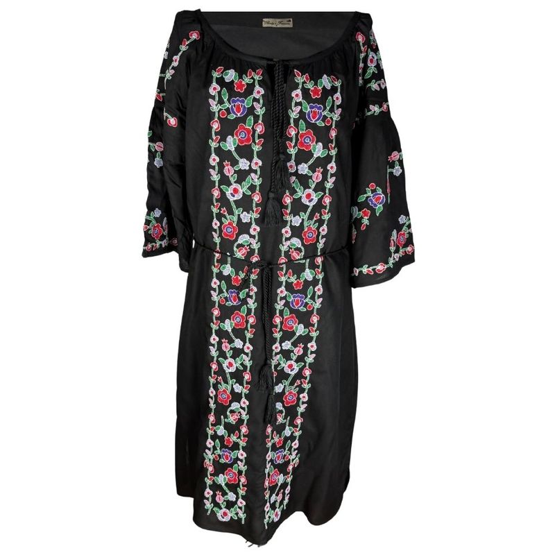 Fashion, accesorii si bijuterii - Femei - Imbracaminte femei - Rochii femei - Rochie dama S25 negru/mov , marimea M - Infinity.ro